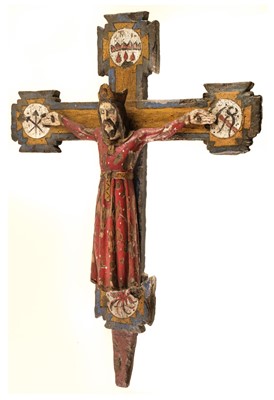 Lot 140 - Spanish Crucifix, Catalan,  17th or 18th century
