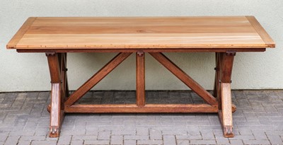 Lot 612 - Refectory Table. A Victorian oak refectory table