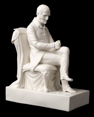 Lot 561 - Duke of Wellington. A Victorian parian figure of the Duke of Wellington by Samuel Alcock circa 1852