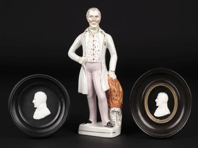 Lot 558 - Duke of Wellington. A Victorian miniature parian profile of the Duke of Wellington