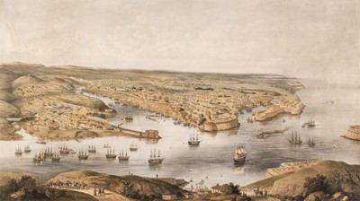 Lot 80 - Crimean War. [Day & Son, publishers], Two large lithographs of Sebastopol, circa 1857