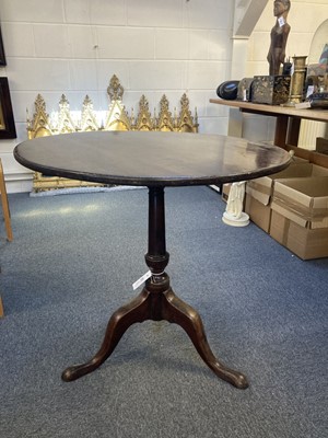 Lot 613 - Table. A George III mahogany tilt top occasional table