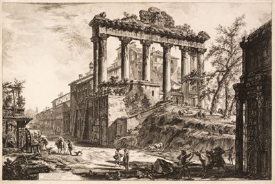 Lot 42 - Piranesi (Giovanni Battista, 1720-78). Veduta del Tempio detto della Concordia, circa 1774