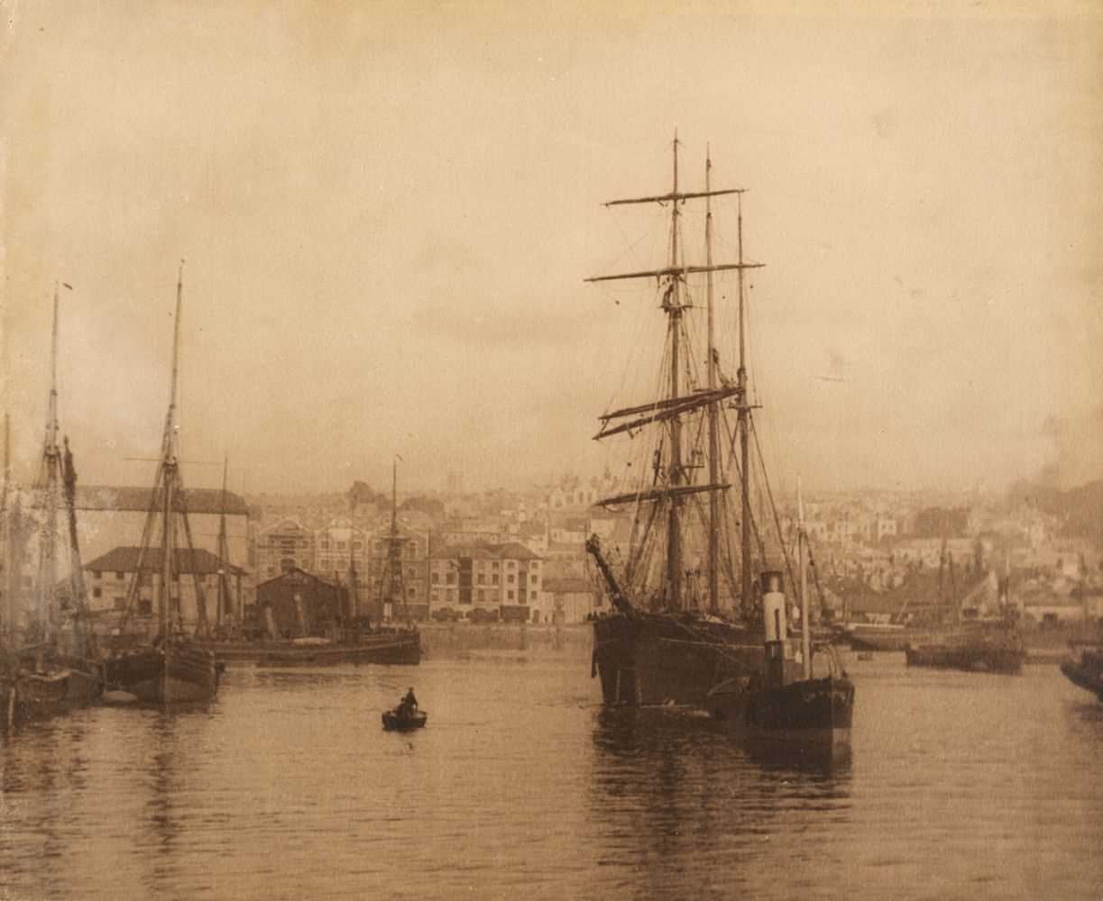 Lot 74 - Sutcliffe (Frank Meadow, 1853-1941). Whitby Harbour, c. 1880s, carbon print