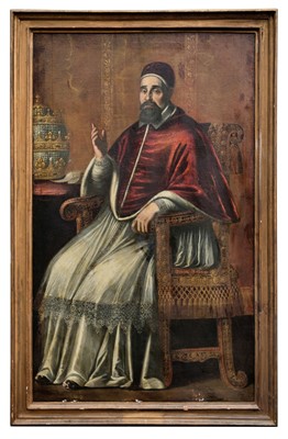 Lot 41 - After Pietro da Cortona Portrait of Pope Urban VIII, oil on canvas, 18th century