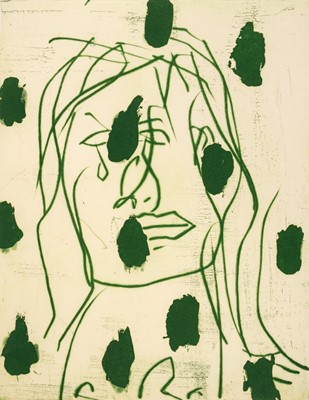 Lot 279 - Baselitz (G. 1938). Grüne Punkte, 1982, & Arikha, Two Roses, intaglio prints..., and others