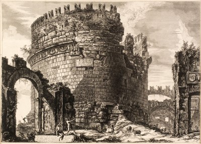 Lot 29 - Piranesi (Giovanni Battista, 1720-78). Sepolcro di Cecilia Metella, 1762, etching