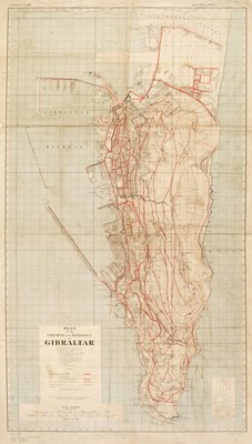 Lot 24 - Gibraltar. Plan of the Fortress and Peninsula of Gibraltar, War Office & Air Ministry, 1956