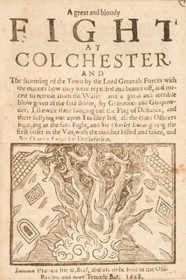 Lot 78 - Essex.  A sammelband of 27 English Civil War pamphlets mostly relating to Colchester, 1647/48