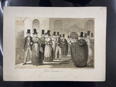 Lot 165 - Welsh Costume. Four Costume Prints, circa 1860