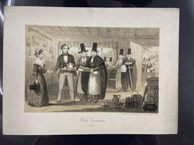 Lot 165 - Welsh Costume. Four Costume Prints, circa 1860
