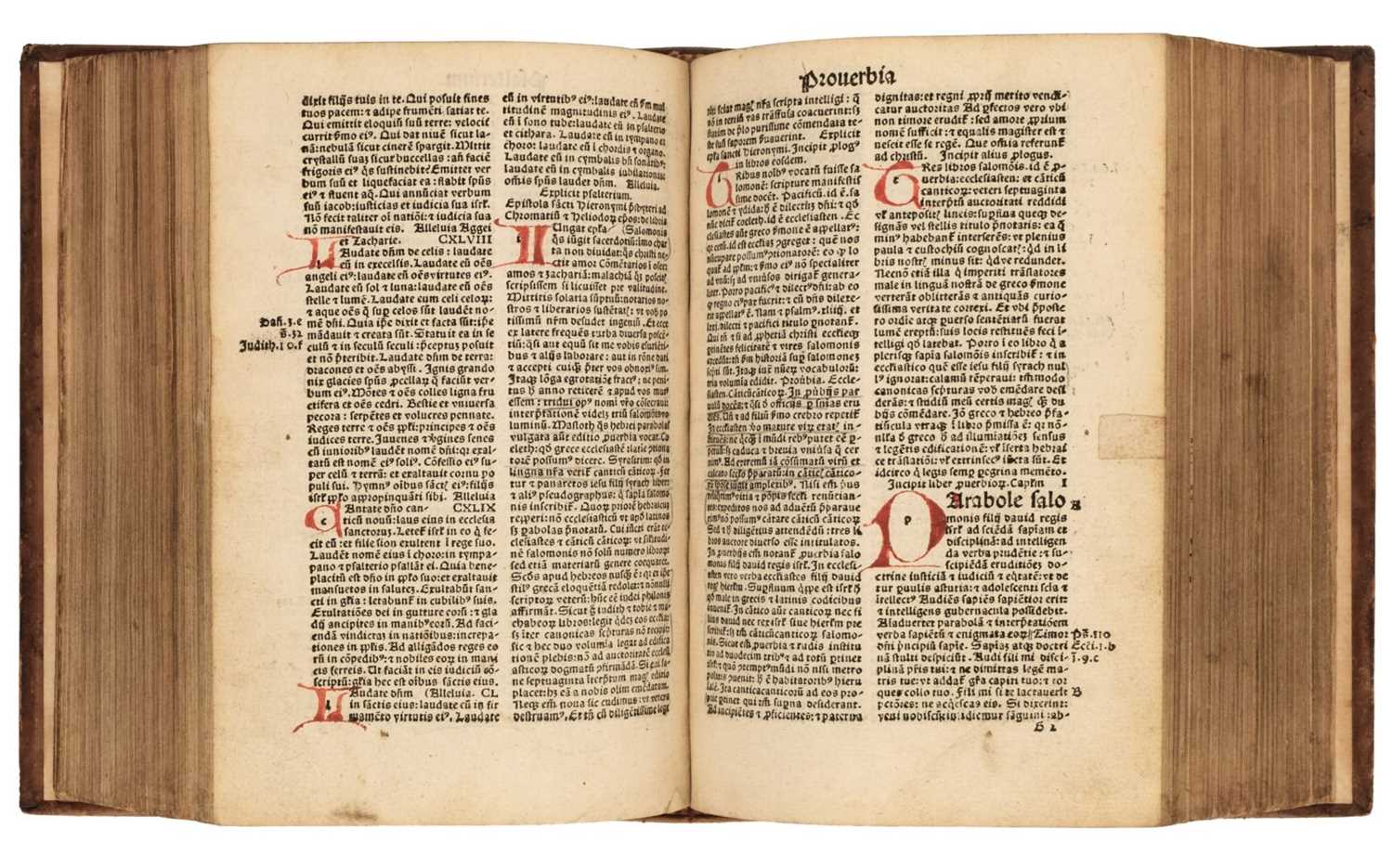 Lot 15 - Bible [Latin]. Biblia integra..., 1495