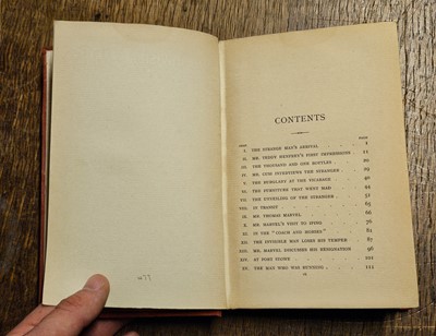 Lot 255 - Wells (H.G.) The Invisible Man, 1st edition, 1897, signed