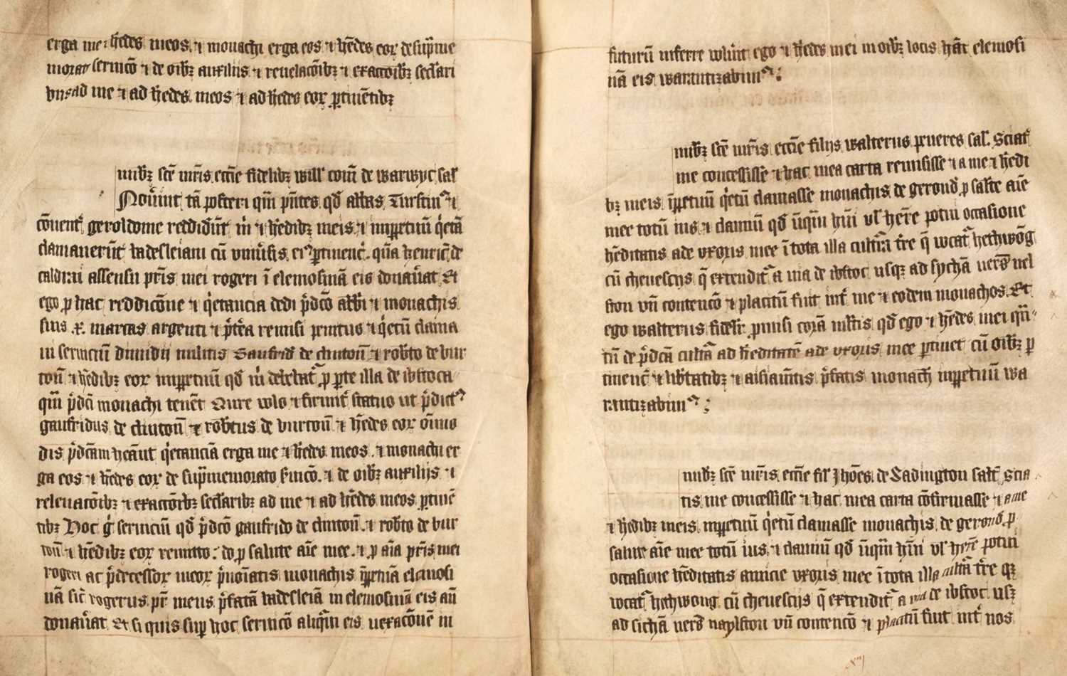 Lot 7 - Cartulary of Garendon Abbey in Leicestershire. Manuscript on vellum, circa 1450