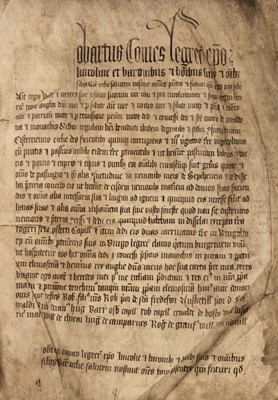 Lot 7 - Cartulary of Garendon Abbey in Leicestershire. Manuscript on vellum, circa 1450