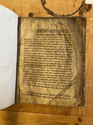 Lot 7 - Cartulary of Garendon Abbey in Leicestershire. Manuscript on vellum, circa 1450