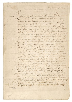 Lot 20 - Mary I (1516-1558). Letter signed, 'Marye the Quene', Greenwich, 7 January 1558