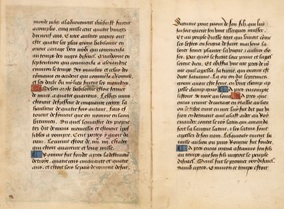 Lot 2 - French Manuscript. Histoire de France, manuscript on vellum, French, c. 1470s