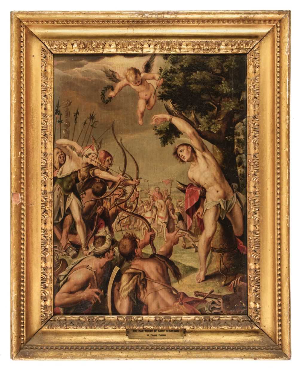 Lot 2 - Studio of Hans van Aachen, The Martyrdom of Saint Sebastian, c. 1554, oil on panel