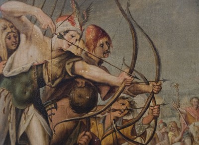 Lot 2 - Studio of Hans van Aachen, The Martyrdom of Saint Sebastian, c. 1554, oil on panel