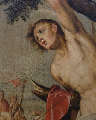 Lot 2 - Studio of Hans van Aachen, The Martyrdom of Saint Sebastian, c. 1554, oil on panel