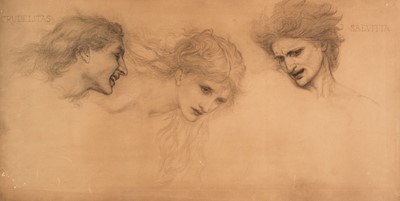 Lot 30 - Hollyer (Frederick, 1837-1933). A pair of photographs of drawings by Edward Burne-Jones, c. 1890s