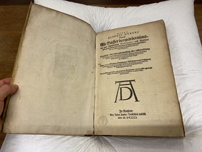 Lot 39 - Dürer (Albrecht). Opera Alberti Dureri, Arnhem: bey Johan Jansen, 1604