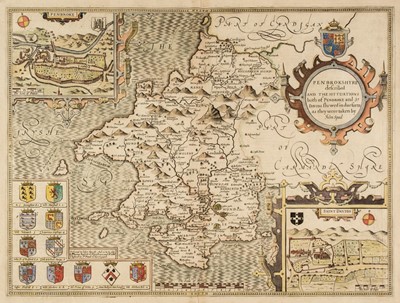 Lot 45 - Pembroke. Speed (John), Penbrokshyre described..., Thomas Bassett & Richard Chiswell [1676]
