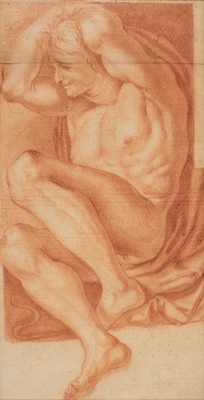 Lot 29 - Carvalho Negreiros (José Manuel de, 1751-1815). Study of a Naked Youth, red chalk on paper
