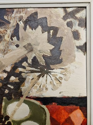Lot 175 - Fedden, Mary,  Still Life with Artichoke Flowers, 1963, oil on board, signed and dated