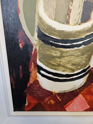 Lot 175 - Fedden, Mary,  Still Life with Artichoke Flowers, 1963, oil on board, signed and dated