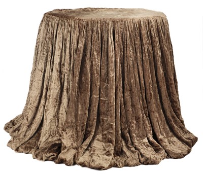 Lot 446 - Tablecloth. A silk velvet tablecloth, probably late 19th/early 20th century