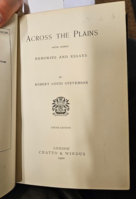 Lot 347 - Stevenson (Robert Louis). Works, 30 volumes, London: Chatto & Windus, 1892-1901