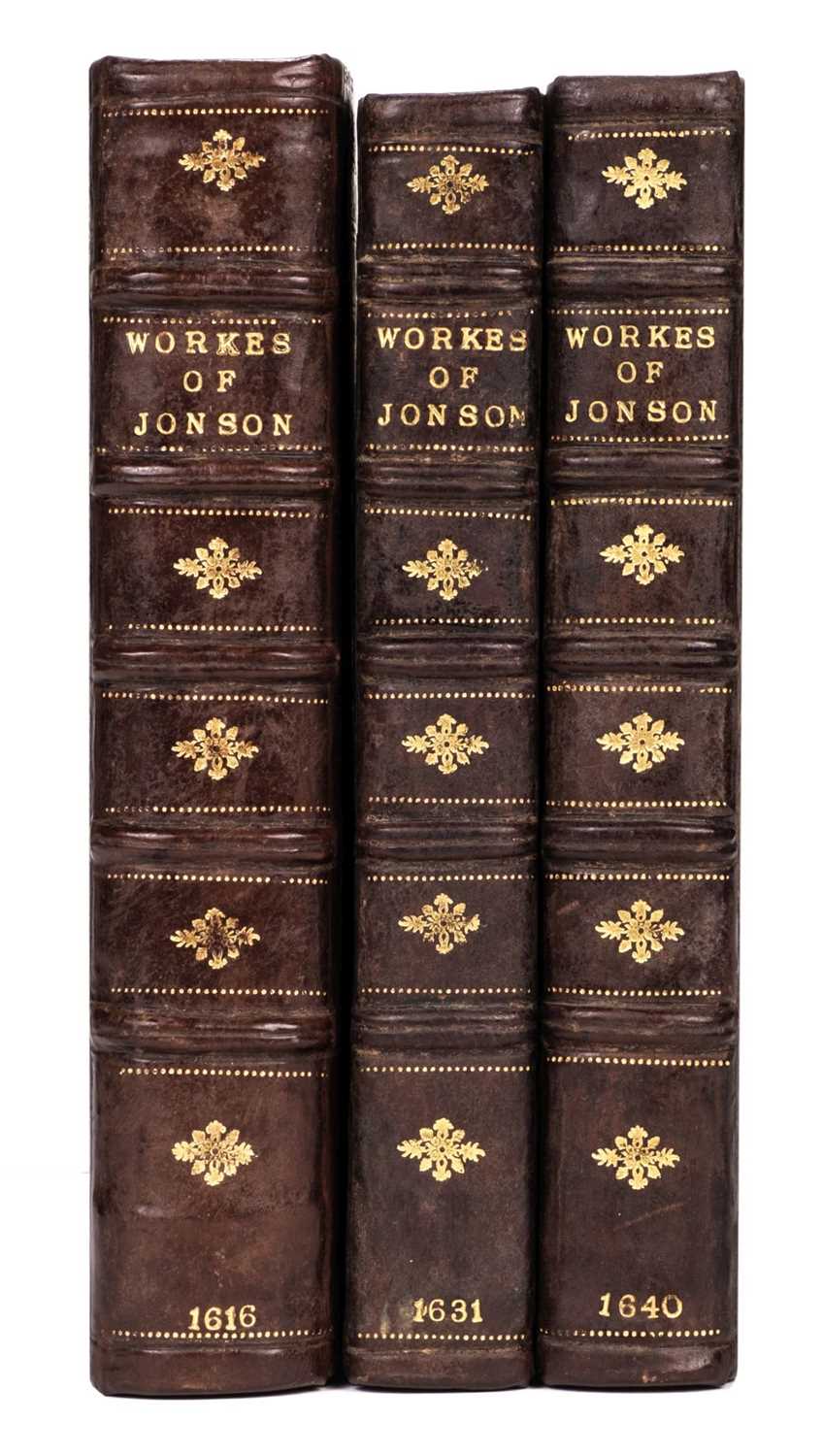 Lot 47 - Jonson (Ben). Workes, 3 volumes, 1st edition, London: Will Stansby, Meighen, Bishop, 1616-40