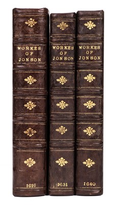 Lot 47 - Jonson (Ben). Workes, 3 volumes, 1st edition, London: Will Stansby, Meighen, Bishop, 1616-40