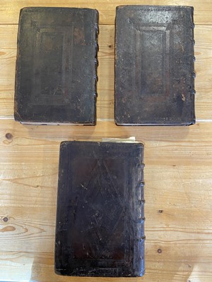 Lot 47 - Jonson (Ben). Workes, 3 volumes, 1st edition, London: Will Stansby, Meighen, Bishop, 1616-40