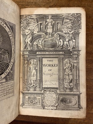 Lot 47 - Jonson (Ben). Workes, 3 volumes, 1st edition, London: Will Stansby, Meighen, Bishop, 1616-40