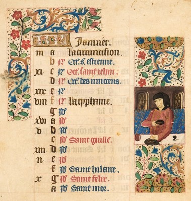 Lot 12 - Book of Hours, Illuminated manuscript on vellum, [France: Rouen, c. 1480]