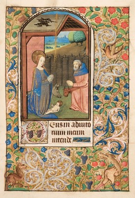Lot 12 - Book of Hours, Illuminated manuscript on vellum, [France: Rouen, c. 1480]