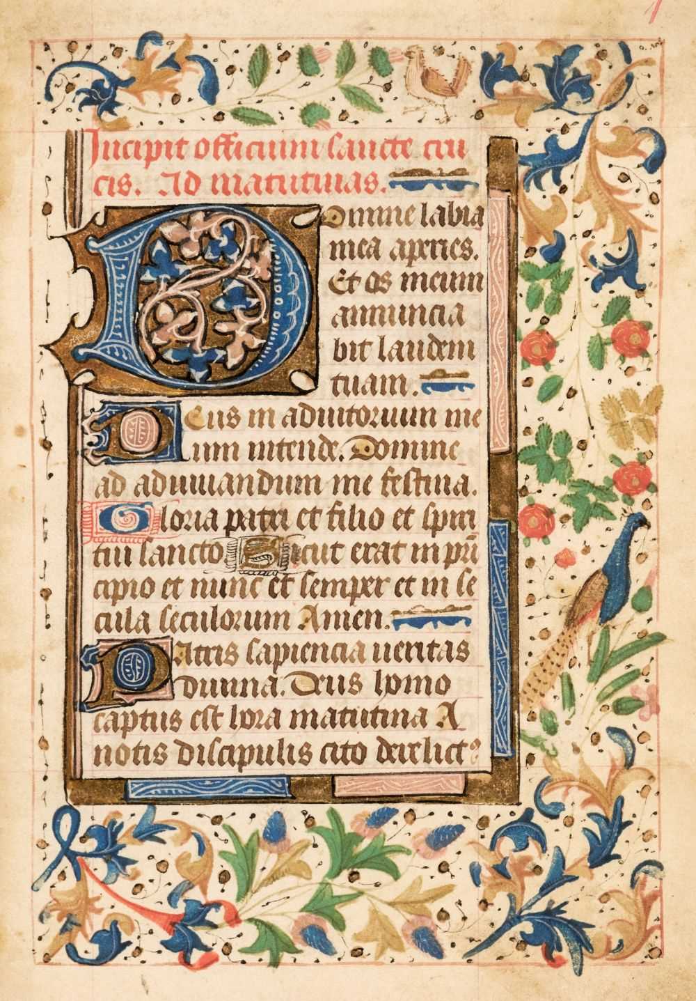 Lot 9 - Book of Hours, Use of Rome, in Latin. Illuminated manuscript on vellum, c. 1460