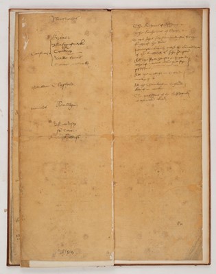 Lot 18 - Names of Monasteries 1550 [so titled on upper cover]. List of religious houses in England and Wales