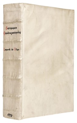 Lot 11 - Leonardus de Utino. Sermones Quadragesimales de legibus, Vicenza, 1479