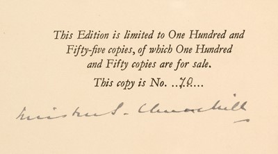 Lot 390 - Churchill (Winston S.) Marlborough. His Life and Times, 4 volumes, 1933-38