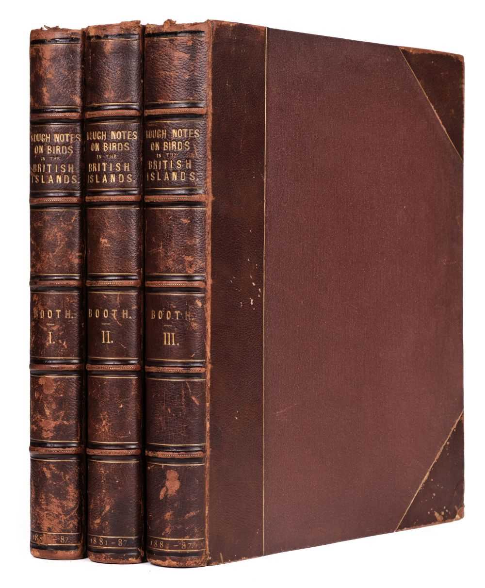Lot 94 - Booth (Edward Thomas). Rough Notes on the Birds, 3 volumes, 1st edition 1881-87