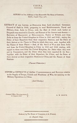 Lot 8 - China. A collection of 4 reports and correspondence, 1843-69