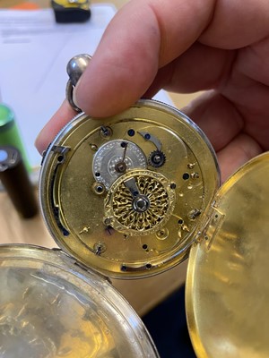 Lot 473 - Pocket Watch. A French repeater and alarm open face pocket watch by Breguet & Fils circa 1830