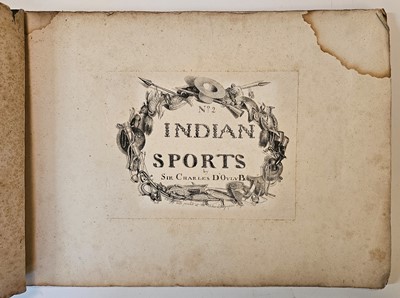 Lot 12 - D'Oyly (Sir Charles). Indian Sports, No 2. only, [1829]