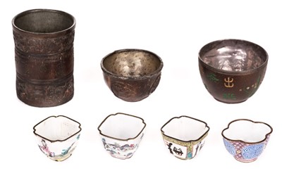 Lot 192 - Vessels. A group of scholar’s vessels, Kangxi (1662-1722) and later