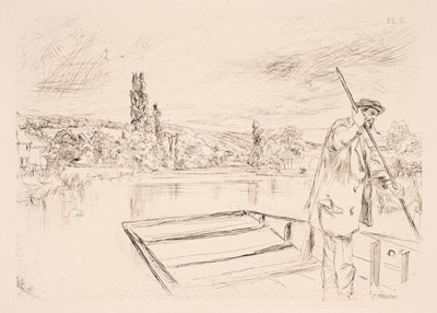 Lot 234 - Whistler (James Abbott MacNeill, 1834-1903). The Punt, 1861, & Sketching No. 1, 1861