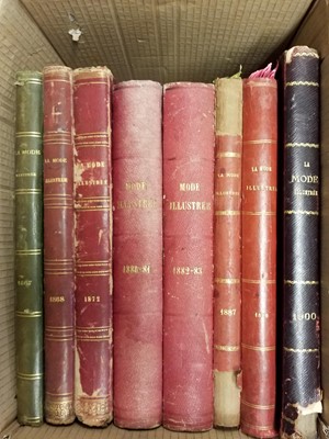 Lot 411 - La Mode Illustrée. 10 volumes, Paris, 1867-1904